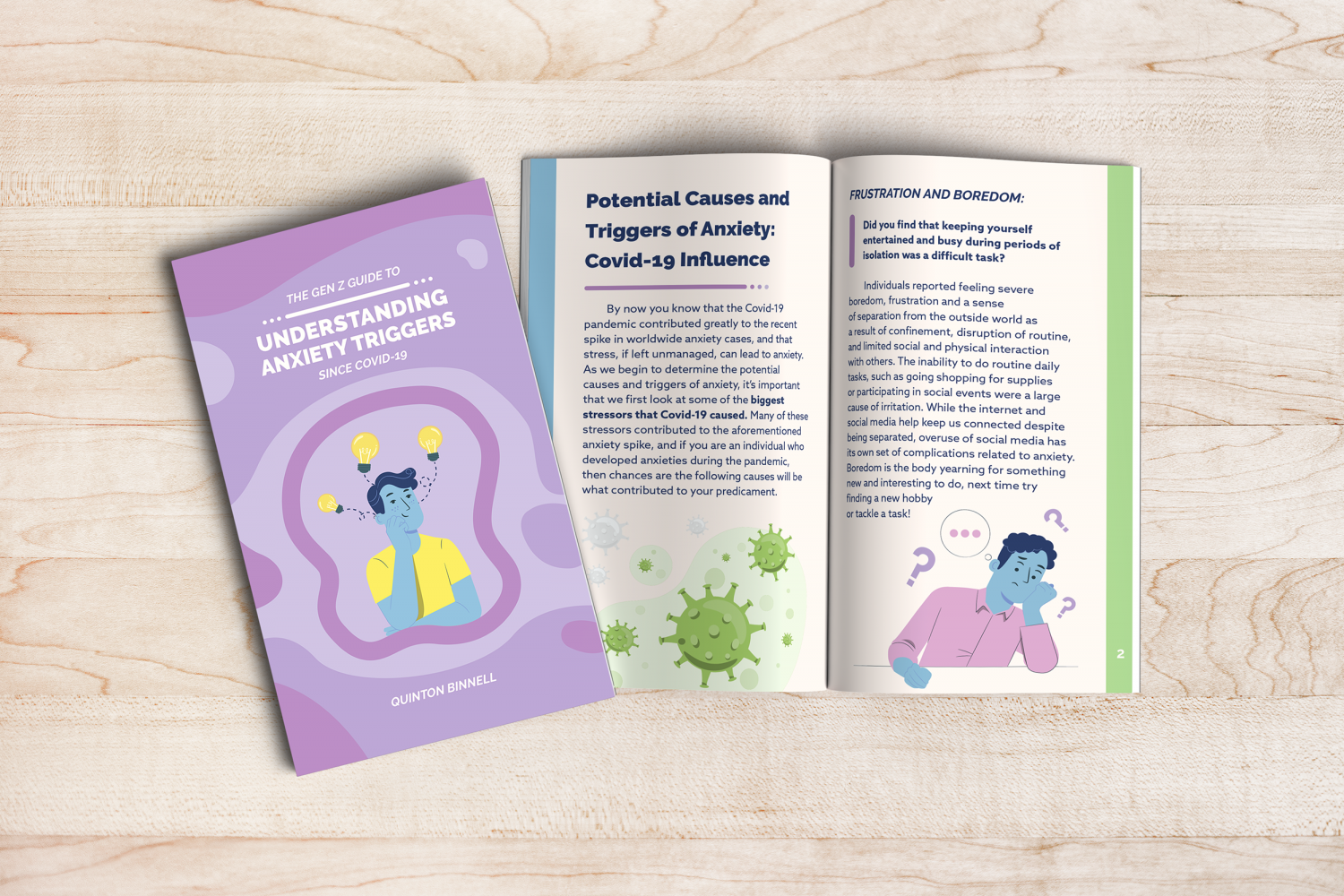 the generation z guide to anxiety second book and spread mockup